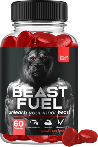 [BRSROGIDOQIGC3DD] Nutravia Beast Fuel Gummies - BeastFuel Boost Supplement Performance Formula Booster (60 Gummies)