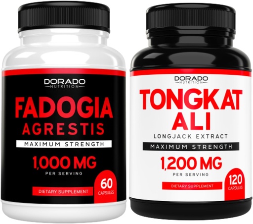 [BRSW2GLQAB5G2DTX] Fadogia Agrestis Extract (60 Count) Maximum Strength for Athletic Performance & Muscle Mass and Tongkat Ali For Men (120 Capsules) Longjack Tongkat Ali for Men's Health & Vitality Support - USA Made