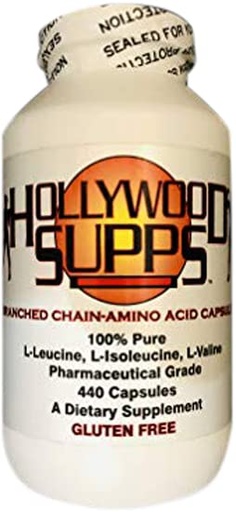 [BRSWICYCAUHWCH3K] Hollywood Supps BCAA Capsules 100% Pure 3200mg Made in The USA