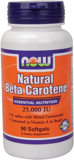 [BRSWIYYKAJYGOCLG] Now Foods Beta Carotene (Natural) - 90 Softgels 6 Pack