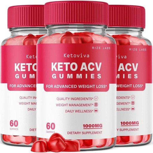 [BRSROZYDDIPGMFDJ] Rize Labs - Ketoviva Keto ACV Gummies for avansert vekttap med Apple Cider Vinegar, Supplement bidrar til å redusere Belly Fat, for ekstra styrke (180 Gummies)