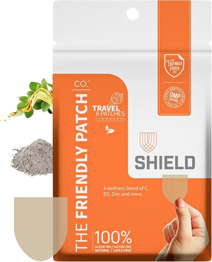 [BRSROZTRAEMBQD3L] The Friendly Patch Shield Patch - Wellness Patches Travel 8 Pack