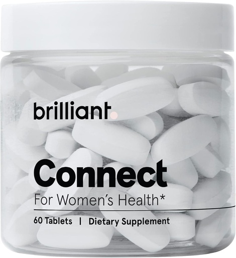 [BRSW22Y2AUFWGAL5] Brilliant Connect Period Health Supplement – Promotes Relief from Cramps, Fatigue, Irregular Periods, Hormonal Acne, Hot Flashes and More* – Natural Hormone Balance Support* (60 Tablets)