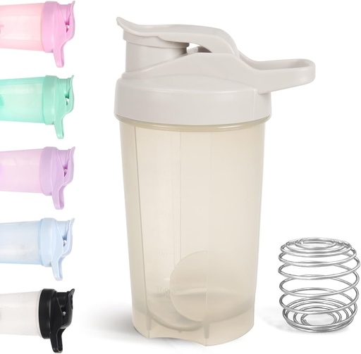 [BRSRAED4PIARAHL4] D.Y.A 16oz Shaker Bottle，Leak Proof Sports Shaker Cups for Protein Shakes，Shake Bottle for Pre Workout and Travel To Go，BPA Free & Easy Clean Protein Shaker Bottle,Grey