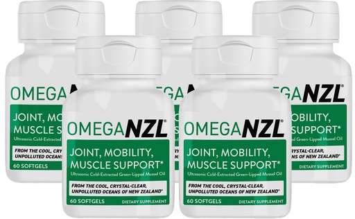 [BRSROAQROJ6A4EL5] Original Omega-3 Joint Support Supplement, Best Natural Muscle Relief, Green-Lipped Mussel Oil, 300 Softgels, No Fishy Aftertaste