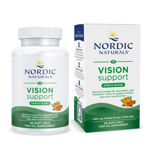 [BRSWIYAKCIOGC2DC] Nordic Naturals Vision Support, Lemon - 60 Soft Gels - with Zeaxanthin and FloraGLO Lutein, for Healthy Eyes and Vision - 30 Servings