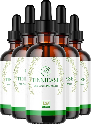 [BRSRAZIYBUPWYHLK] LIVORKA (5 Pack) Tinniease Drops, Tinniease Drops for Hearing Support, Tinni Ease Drops, Tinniease Ear Drops, 5 Bottles for 150 Days