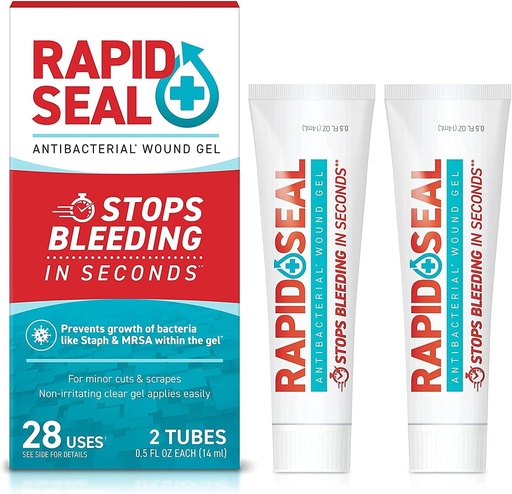 [BRSWYGATB4MBE3AU] Wound Gel (2 Tubes) | Stops Bleeding in Seconds | Ideal for Cuts, Scrapes and Razor Nicks for Emergency First Aid Supplies