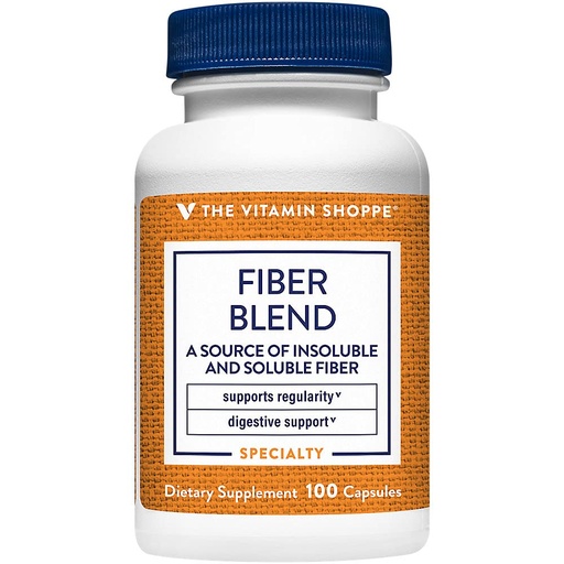 [BRSWIYTYOEDREF34] The Vitamin Shoppe Fiber Blend, Natural Source Insoluble and (100 Capsules)