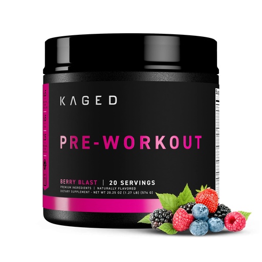 [BRSWGFARC4MRGEIV] Kaged Original Pre Workout Powder | Berry Blast | Pre-Workout with Creatine, Beta Alanine, L-Citrulline, BCAAs | 274 mg Caffeine | Pre Supplements for Men & Women | 20 Servings