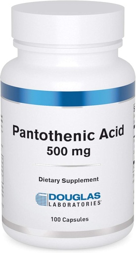 [BRSWIY35OEGB4FQ3] 道格拉斯实验室 Pantothenic Acid 500 mg →维生素B5 支持细胞能量生产和代谢* 100 Capsules