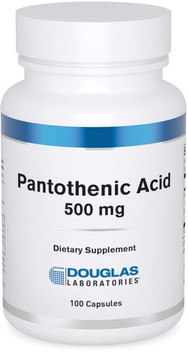 [BRSWIY35OEGB4FQ3] Douglas Laboratories Pantothenic Acid 500 mg | Vitamin B5 to Support Cellular Energy Production and Metabolism* | 100 Capsules
