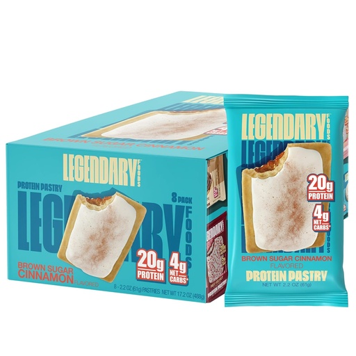 [BRSRA2Q7PJ6RUGTF] Legendary Foods 20gr Protein Pastry 9-Pack Bundle - Low Carb Tasty Protein Bar Cedric Keto Friendly, No Sugar Added High Protein Breakfast Snacks, Gluten Free Keto Food - Brown Sugar Cinnamon
