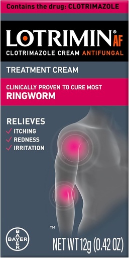[BRSWIYDYAIFAAED6] Lotrimin AF Ringworm Cream Clotrimazole 1% - Κλινική Αποδεδειγμένη Αποτελεσματική Αντιμυκητιασική Κρέμα Θεραπεία των περισσότερων Ringworm, Για Ενήλικες και Παιδιά Πάνω από 2 χρόνια, .42 Ουγγιά (12 γραμμάρια)