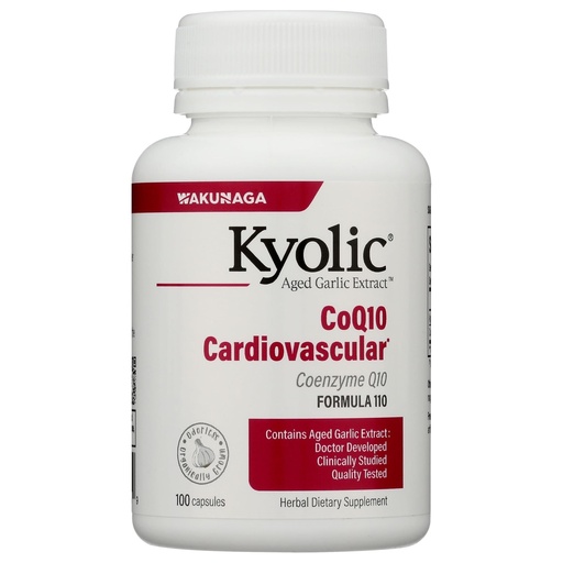 [BRSWIYQ2PN4WI2D6] Kyolic Aged Garlic Extract Formula 110, CoQ10 Cardiovascular*, 100 Capsules