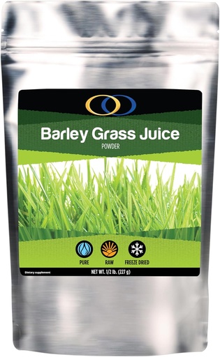 [BRSWIBQIAUPB4CDC] Optimally Organic Barley Grass Juice Powder - Freeze Dried - 1/2 Pound - Over 130 Servings - USA Grown - Raw & Bio-Active Supergreens - Vegan Health Supplement for Kids & Adults