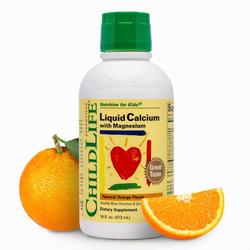 [BRSWIHYGBENAEELI] CHILDLIFE ESSENTIALS Liquid Calcium Supplement for Kids - Baby & Toddler Calcium with Magnesium, Zinc, and Vitamin D 3 - Orange Flavor, 16 fl oz (1 Pack)