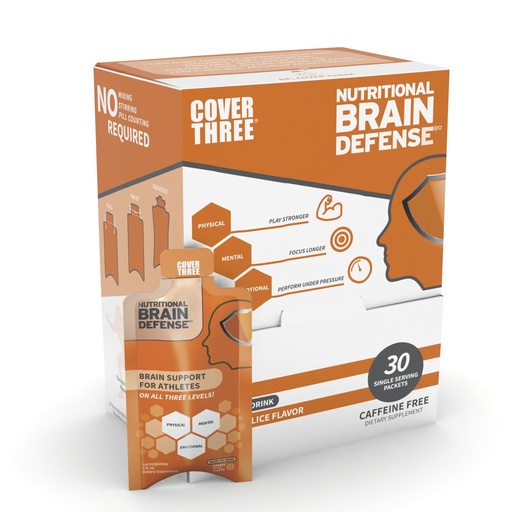 [BRSWGHAZOUGWO33U] Cover Three Brain Defense Omega 3 Fish Oil, Nutritional Brain Supplement with Curcumin, Uridine, Orange Slice Liquid Omega 3 DHA EPA Formula, Nootropic Supplement for Athletes