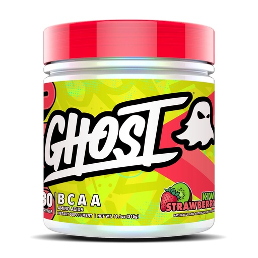 [BRSWGEIBBEHWOF3L] GHOST BCAA Powder Amino Acids Supplement, Kiwi Strawberry - 30 Servings - Sugar-Free Intra, Post & Pre Workout Amino Powder & Recovery Drink, 7G BCAA