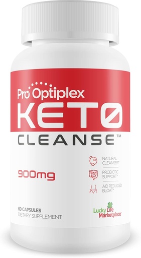 [BRSRMAQ5A4FQYCAY] Pro Optiplex Keto Cleanse - Cleanse & Detox naturligt - Herbal Keto Cleanse med Probiotika - Hjælp Flush Affald & Toksiner - Fuld Krop Cleanse & Colon Cleanse - Støtte Reduceret Bloating