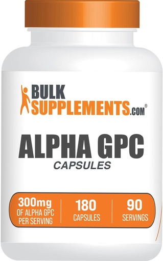 [BRSRMHQTCEMB4E3J] Bulk Assupports.com Alpha GPC Capsules - 乙酰胆碱补充剂,Alpha GPC 300mg - 胆碱补充剂,Gluten Free, 2 Capsules per Service, 180 Capsules (Pack of 1)
