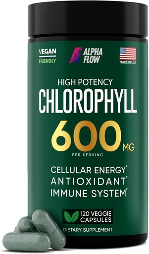 [BRSW2ZA5OQCGYHY7] Capsule clorofilla 600 mg - Pillole di clorofilla naturale per le donne e gli uomini - Integratore di clorofilla altamente bioapplicabile per l'energia, l'immunità, la pelle + Deodorante interno