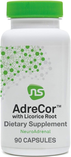 [BRSWIEYEDEOGAFIV] NeuroScience Cortisol Manager " Adrenal Support Supplements for Daily Energy - AdreCor with Licorice Root - L Tyrosine " More to Combat Fatigue " Promote a Healthy Stress Response (90 Capsules)