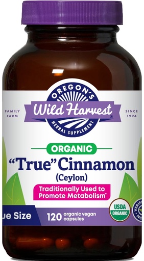 [BRSWKZLZBMCQE2DO] Oregon's Wild Harvest Organic True Cinnamon Ceylon 120 Count Vegan Capsules