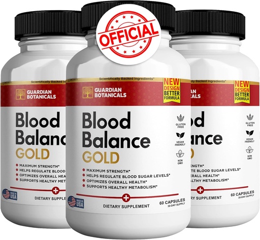 [BRSRAHQLC4MGCEY7] Guardian Botanicals blood Balance All Natural Formula to maintain Healthy Levels, Maximum Strength Daily Formula, blood Balance Reviews (3 Pack - 180 Capsules)