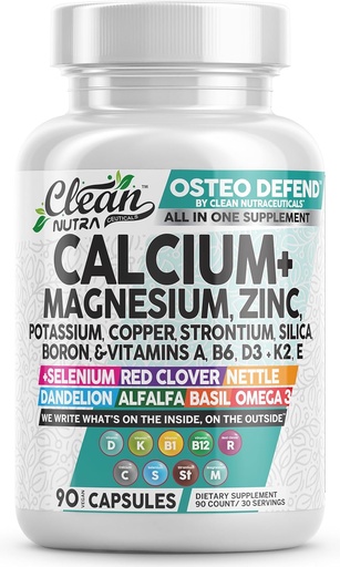 [BRSRAEIBOYAQMCT2] Allin1 Calci Magnesium Zinc suplementari amb Potassi, Copure, Strontium, Sili, Vitamina D3, Boron, B1 B12 Redlaver Helffa Basilis per homes i dones net Otraseo