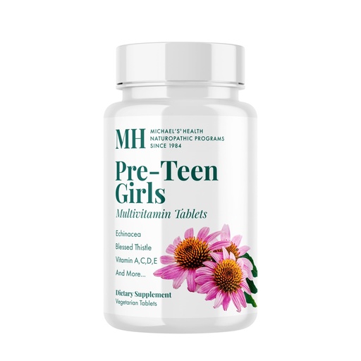 [BRSWIYTQCBYBY2D4] Michael's Health Naturopathic Programs Pre-Teen Girls - 120 Vegetarian Tablets - Daily Multivitamin for Healthy Growth & Development - Kosher - 60 Servings