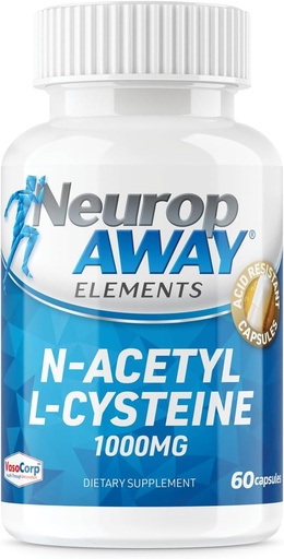 [BRSROGIKOICBUFLJ] NeuropAWAY Elements N-Acetyl L-Cysteine 1000mg 60ct with Capsules (60 1000mg Capsules Per Bottle)