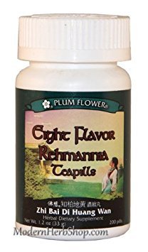 [BRSWIZQTBN7WACDE] Eight Flavor Rehmannia (Zhi Bai Di Huang Wan), 200 ct, Plum Flower