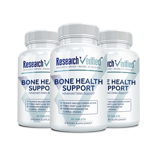 [BRSROEDYAEIAIFDF] Research Verified Bone Health Support - Rebuild Bone Mass - Triple Calcium Complex, Vitamin D3, Vitamin K2, Soy Isoflavones, BioPerine - 180 Tablets - 3 Month Supply