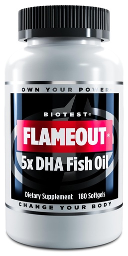 [BRSROBIDBUFAEYL5] Biotest Flameout 5X DHA Fish Oil - 4200mg Omega-3-60 Servings