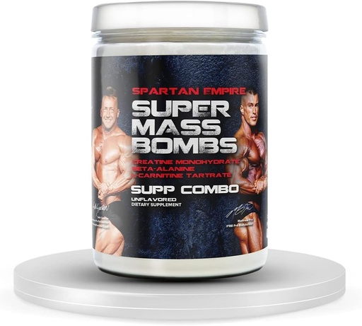 [BRSW2AALAQPGYELK] PrometheuzHealth Super Mass Bombs Workout Muscle Builder with Creatine, Beta-Alanine, L Carnitine Tartrate - Daily Muscle Building & Recovery Supplement – 45 Servings