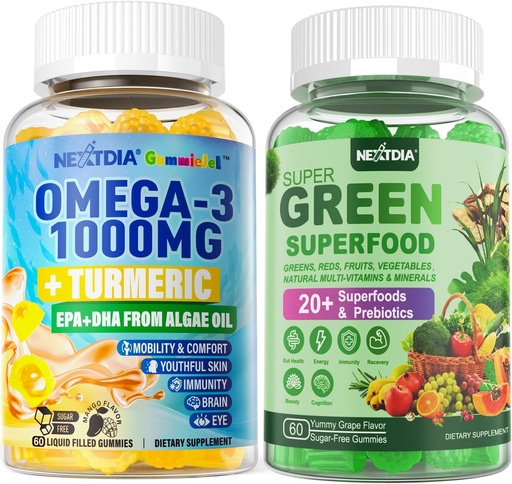 [BRSRAHYNC4FAK3TH] Vegan Omega-3 Gummies + Super Greens Gummies