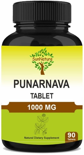[BRSRMHYYCACQMYI2] Punarnava Tablets 90 Tablets, 1000 mg| 45 Days Supply| Herbal Tablets| Herbal Supplements| Vegan | Boerhaavia diffusa | from India