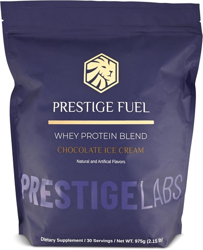 [BRSROHANCQNQIYIV] Prestige Fuel Natural Protein Whey and Isolate Blend Chocolate Ice Cream Flavor (30 Servings)