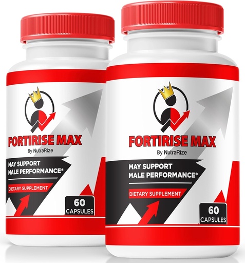 [BRSRAHYCBECQA33H] (2 Pack) Fortrise Max, Official Fortrise Max for Men - Подкрепете Stamina and Energy Levels, All Natural Formula to Support Performance and Total Health, Fortrise Max Pills Review (120 капсули)