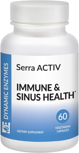[BRSWKFT2CAMWM3T4] Serra ACTIV - 60 Vegan Capsules - Supports Sinus and Cardiovascular Health - Acid-Resistant Serrapeptase - 120,000 SPU - Immune Support - Systemic Enzymes