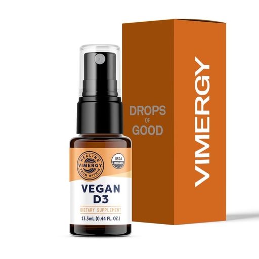 [BRSW2FQ6O4GWCHTZ] Vimergy Vegan D3 – Benefits Immune Function* – USDA Certified Organic, Vegan, Gluten-Free – 1000IU/Servings, 96 Servings