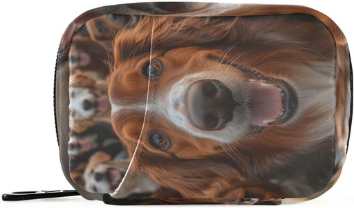 [BRSRAHYHBNYBEHTG] Grupo de Organizadores de Pílulas Semanais Cães Golden Retriever Pequena Caixa de Pílulas Bolsa de viagem portátil Caixa de Pílula 7 Dias Suporte Suplemento de Vitamina com Zipper para Camping de Negócios Família