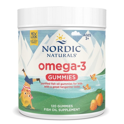 [BRSWIZIHCB7ACHL2] Nordic Naturals Nordic Omega-3 Gummies, Tangerine - 120 Gummies - 82 mg Total Omega-3s with EPA & DHA - Non-GMO - 60 Servings