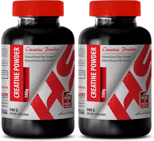 [BRSWGZQHAEFQAA3A] Muscle Recovery Powder - CREATINE Powder 100G - Creatine for Body Builders - 2 Bottle (Powder)