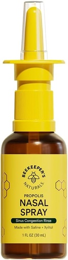 [BRSRMYIOOZ5RS3TV] Beekeeper's Naturals Nasal Spray for Adults with Propolis, Xylitol & Saline, Clears Nasal Congestion, Moisturizes Sinus Canal, & Decongest Sinus Cavities, 1 fl oz