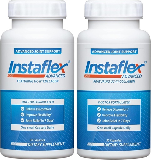 [BRSWGZL5DF4GMG3X] Instaflex Advanced Joint Support Nutritional Supplement Capsule med Doctor Formulerad Joint Relief Supplement, med UC-II Collagen & 5 Övriga Joint Discomfort Fighting Ingredienser, 60 Ct