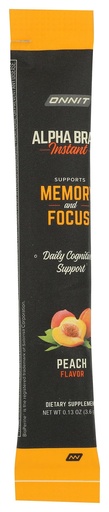 [BRSWG2Y7DN5AE3AV] Onnit Labs Alpha Brain Instant Peach, 0.13 OZ