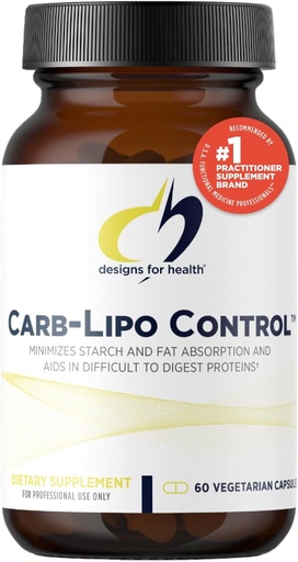 [BRSWKHYYBICR6AY6] Diseños para el Control de Carb-Lipo de Salud (ProtectZyme) - Enzima Digestiva para ayudar a minimizar la absorción de grasa + almidón y la digestión de Gluten, Casein - soporta la composición saludable del cuerpo (60 cápsulas)