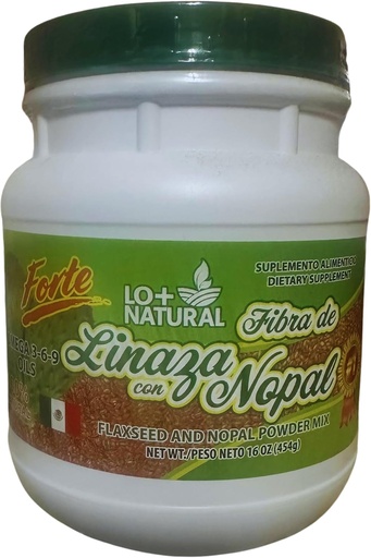[BRSROAI3PJ6AA3DZ] Linaza con Nopal Forte (1LB) 100% Natural Blend of Ground Linaza - Nopal Cactus Powder Mix Extremely Effective Flaxseed & Nopal Powder Mix 16oz Dietary Supplement